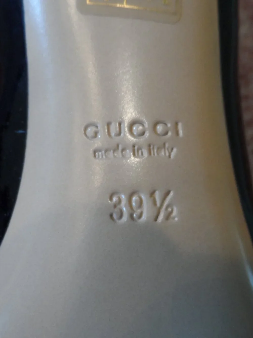Gucci Black Patent Leather Kitten Heel Pumps Size 39.5B